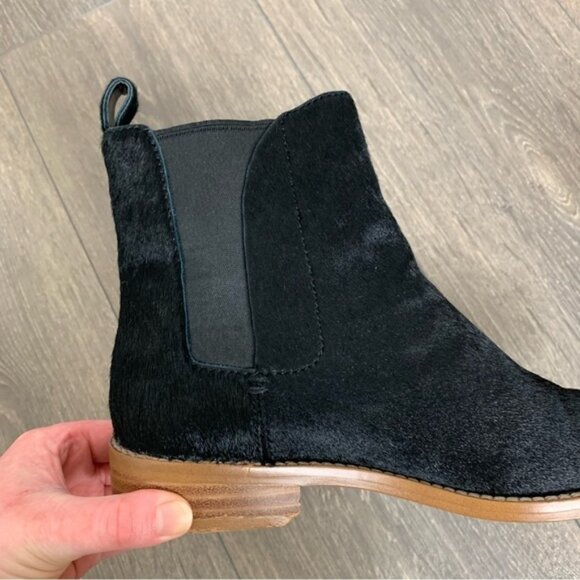 1. State Women’s Chelsea Boots Pony Hair Black Pull on Round toe Booties Size 6 - Picture 10 of 16
